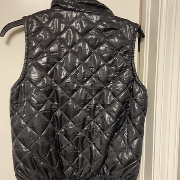 Forever 21 Girls Puffer Vest Grey n yellow sz XL - Picture 4 of 4